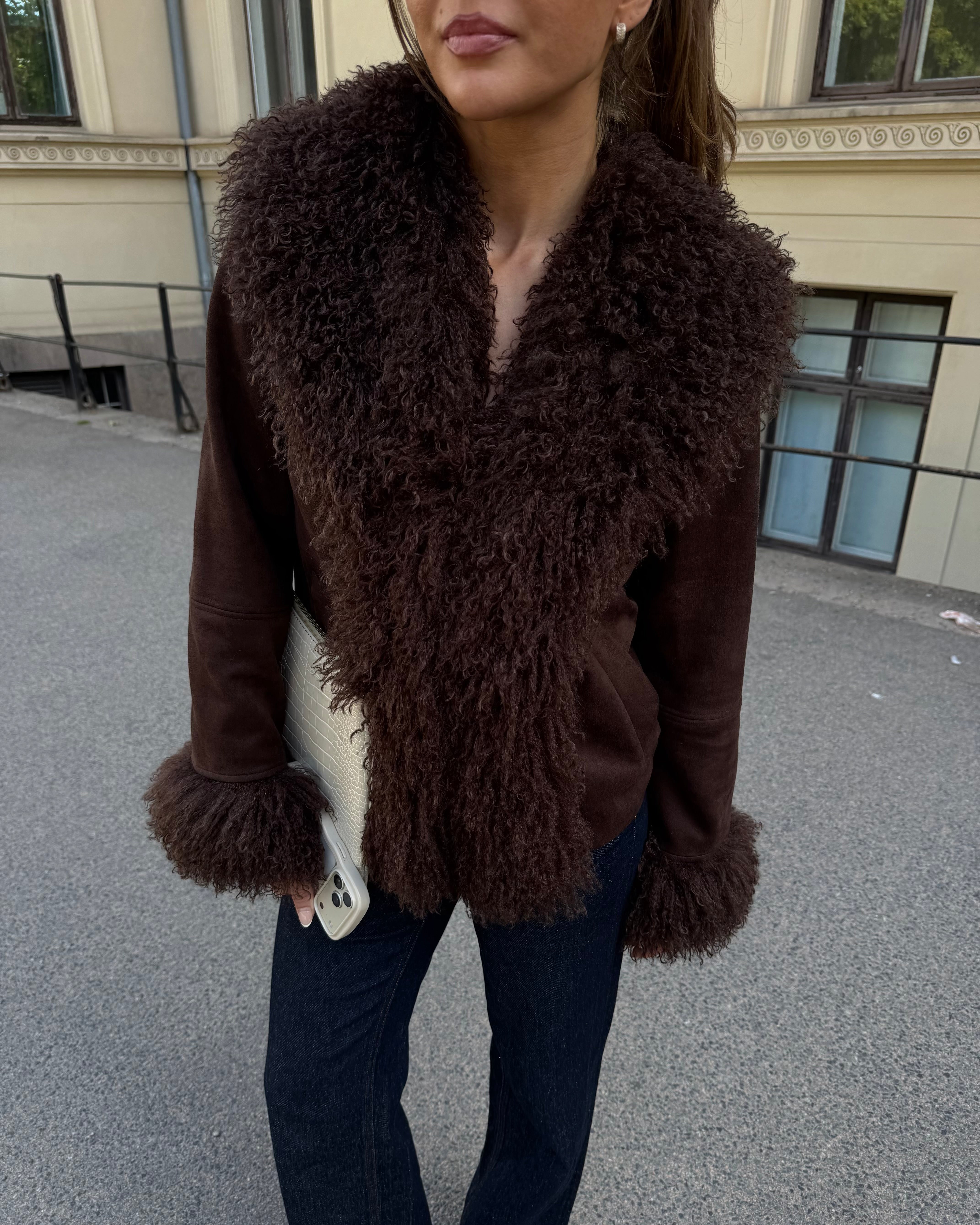 PCNANNA JACKET - Hot Fudge